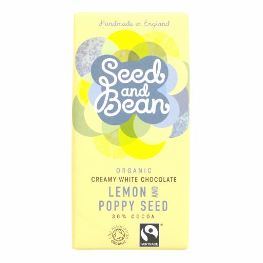 Organic 30% Lemon & Poppy Seed white choc - 85G