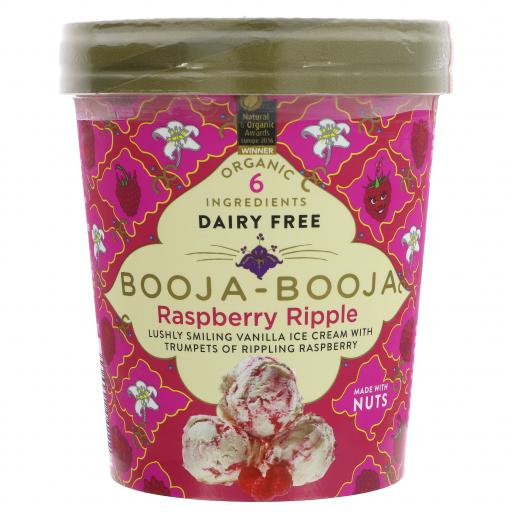 Organic Vegan Raspberry Ripple Ice Cream - 500ML