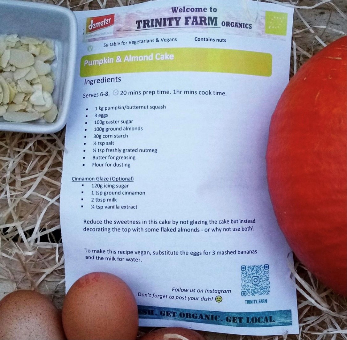 Pumpkin & Almond Cake Recipe
